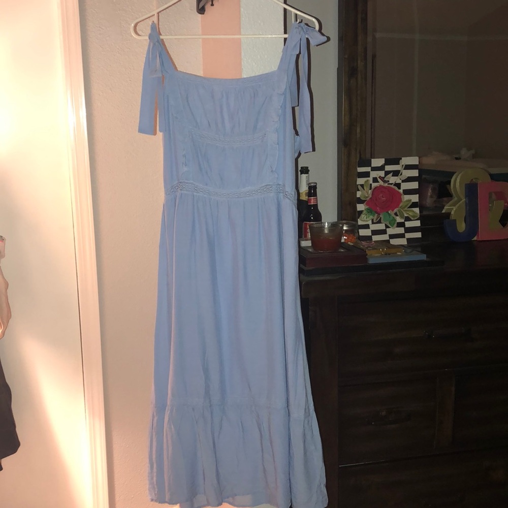blue baby doll dress